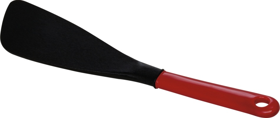 Hendi Bakspatel zwart rood hittebestendig | Lengte 28 cm.
