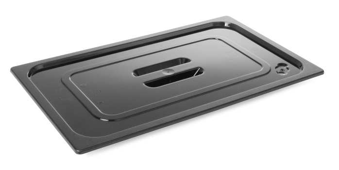 Hendi Gastronormdeksel 1/6 Polycarbonaat zwart | 176x162mm.