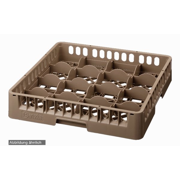 Bartscher Glazenkorf met 16 Vakken | Vak 111 x 111 mm | Inw. Hoogte 166 mm. | B 500 x D 500 x H 183 mm