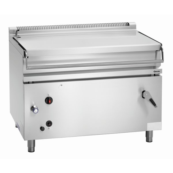 Bartscher Gas Handmatig Kantelbare Braadpan | 120 Liter | 30kW Gas | B 1.200 x D 900 x H 900 mm