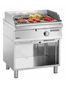 Bartscher Aardgas Lavasteen Grill met Open Onderstel | 18kW Gas |  B800 x D700 x H850 mm