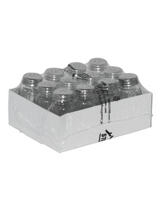 EMGA Peperstrooier RVS / Glas | H8 cm. | Per 12 stuks
