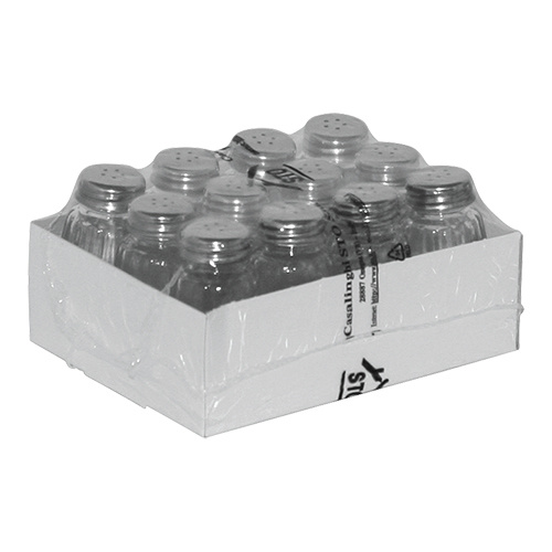 EMGA Peperstrooier RVS / Glas | H8 cm. | Per 12 stuks