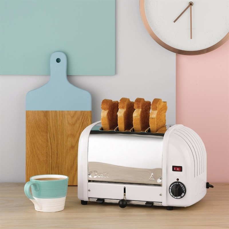 Dualit Broodrooster Vario met 4 Sleuven Wit | 36x21x(H)22cm, foto 4 van 4