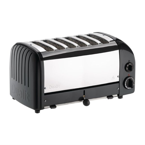 Dualit Dualit Vario Broodrooster met 6 Sleuven Zwart | 195 sneetjes per uur | 46x21x(H)22cm