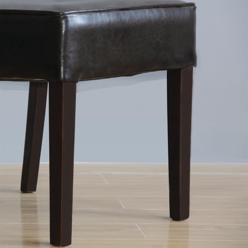 Bolero Robuuste Kunstlederen Horeca Stoel Donkerbruin | Per 2 stuks, foto 2 van 6