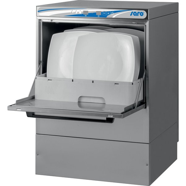 Saro Vaatwasmachine met wasmiddel en spoelpomp, Afvoerpomp en afvoerpomp  | 400V/6.6kW | Korf 50x50 cm.