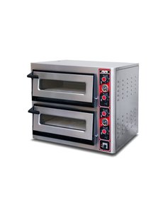 Saro Pizzaoven voor 2 x 4 Pizza's van Max. Ø 30 cm. | 400V/10kW | B895xD875xH735 mm.