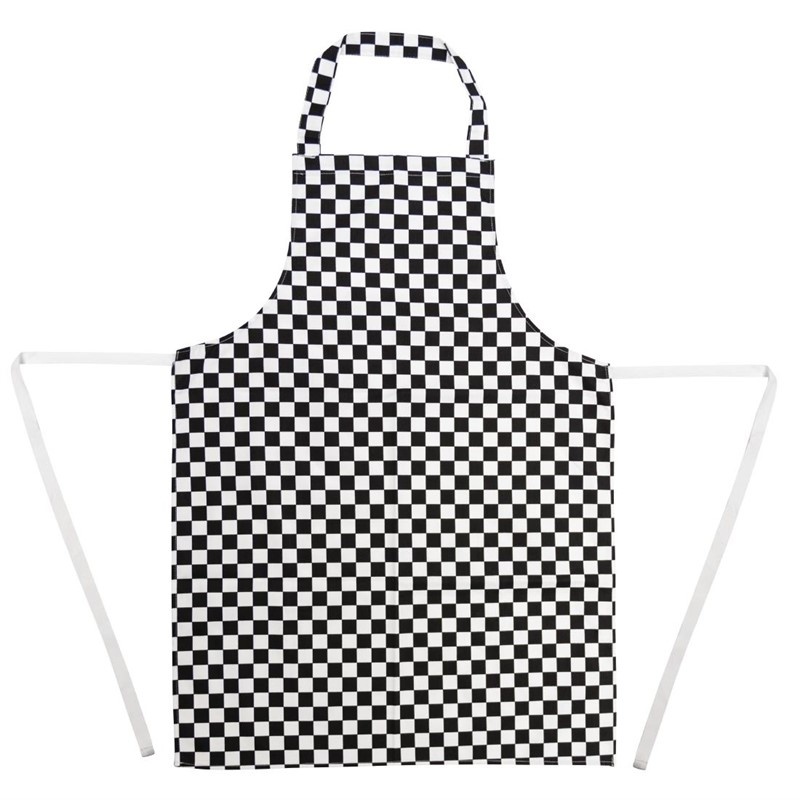 Whites Whites Schort zwart-wit geblokt polyester/katoen | 71x93.5 cm.