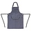 Whites Whites halterschort blauw-wit gestreept met zak