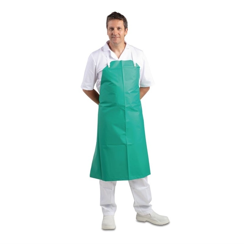 Whites Whites PVC nylon halterschort groen