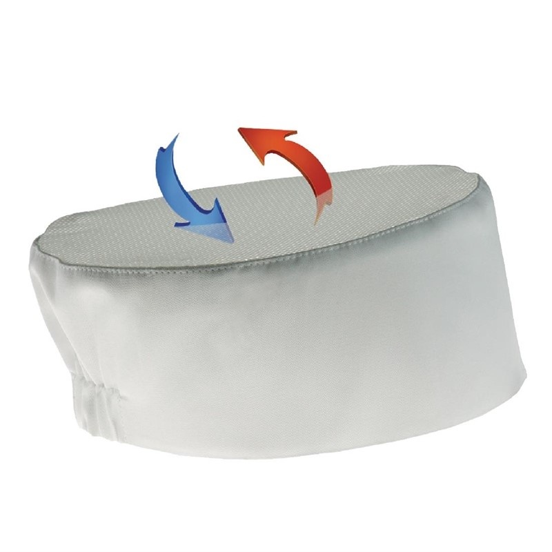 Chef Works Chef Works Cool Vent beanie verstelbare klittebandsluiting wit, foto 4 van 4