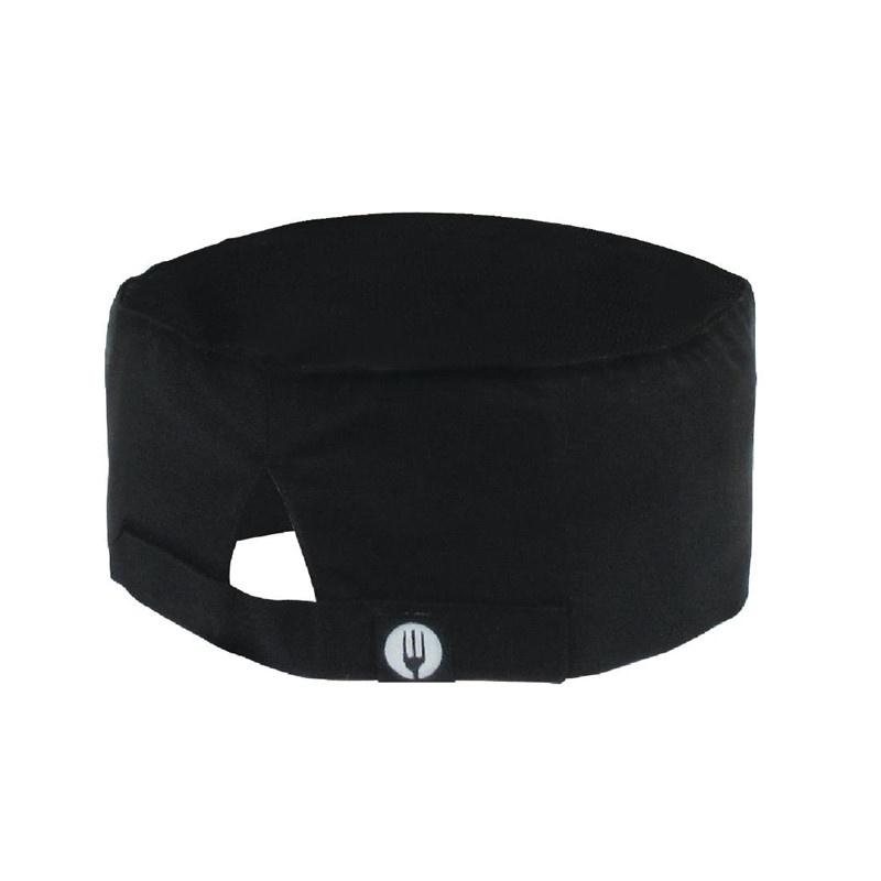 Chef Works Cool Vent beanie zwart met verstelbare klittebandsluiting | Polyester/katoen