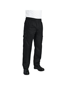 Chef Works Chef Works unisex slim fit cargo broek zwart XXL