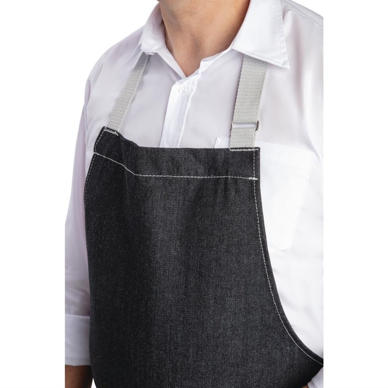 Whites Whites Southside halterschort zwart denim, foto 4 van 6