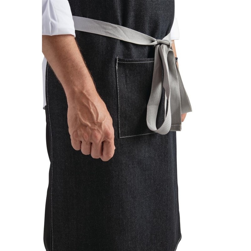 Whites Whites Southside halterschort zwart denim, foto 5 van 6