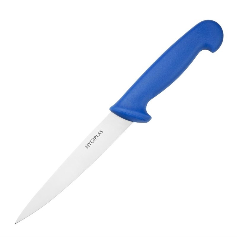 Hygiplas Hygiplas Fileermes blauw RVS | Lengte lemmet 15,3cm | Rauwe vis