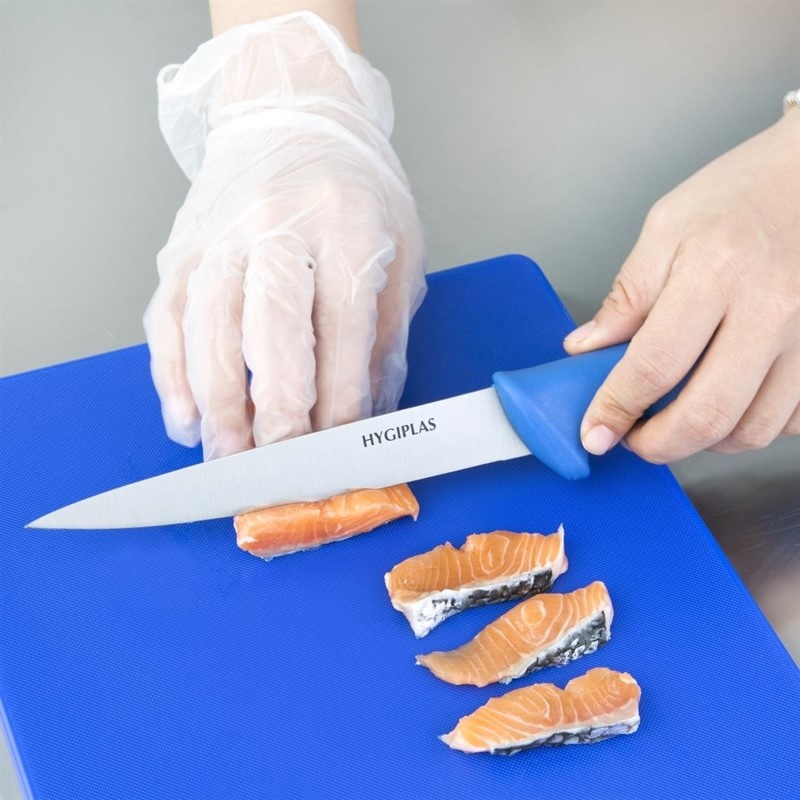 Hygiplas Hygiplas Fileermes blauw RVS | Lengte lemmet 15,3cm | Rauwe vis, foto 2 van 3