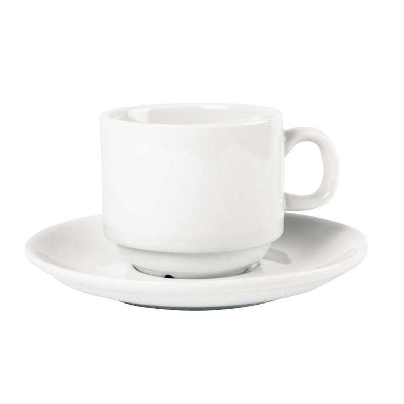 Olympia Olympia Whiteware stapelbare theekop 20cl, foto 3 van 4