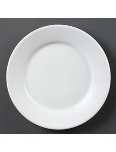 Olympia Whiteware borden met brede rand Ø23cm | 12 stuks