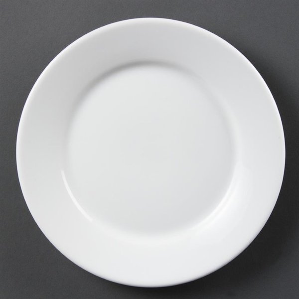 Olympia Olympia Whiteware borden met brede rand Ø23cm | 12 stuks