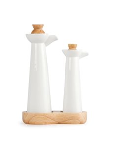 Olympia Whiteware olie en azijnset incl. houder en dopjes