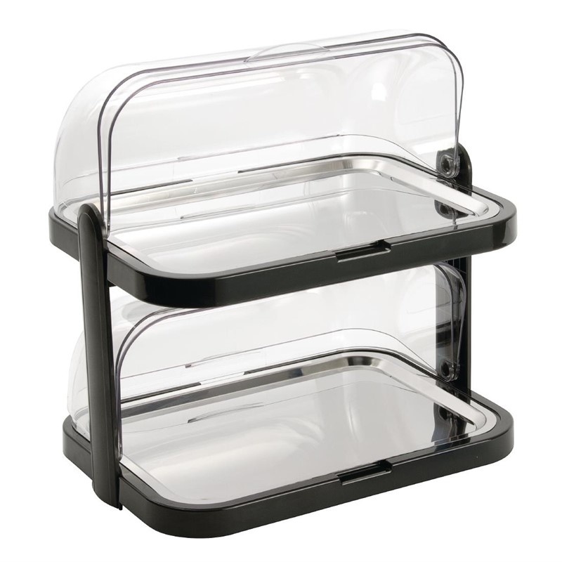 APS APS Rolltop display dubbel met 4 koelelementen | 44x32xH44cm.