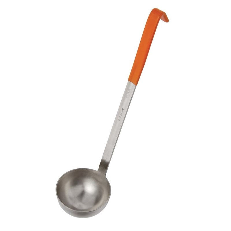 Vogue Vogue Kleurcode opscheplepel oranje Ø10 cm. RVS 24 cl. | Lengte 42 cm.