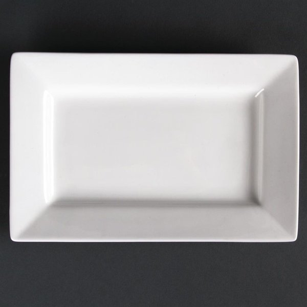 Lumina Fine China Lumina rechthoekige schalen met brede rand 20x13cm