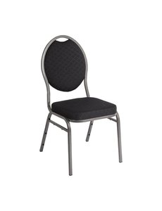 Bolero Stack chair stoel zwart | Zithoogte 44cm. | Per 4 stuks