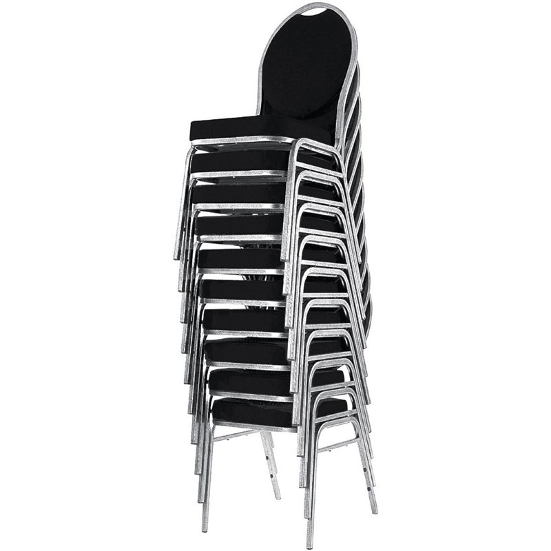 Bolero Stack chair stoel zwart | Zithoogte 44cm. | Per 4 stuks, foto 2 van 3