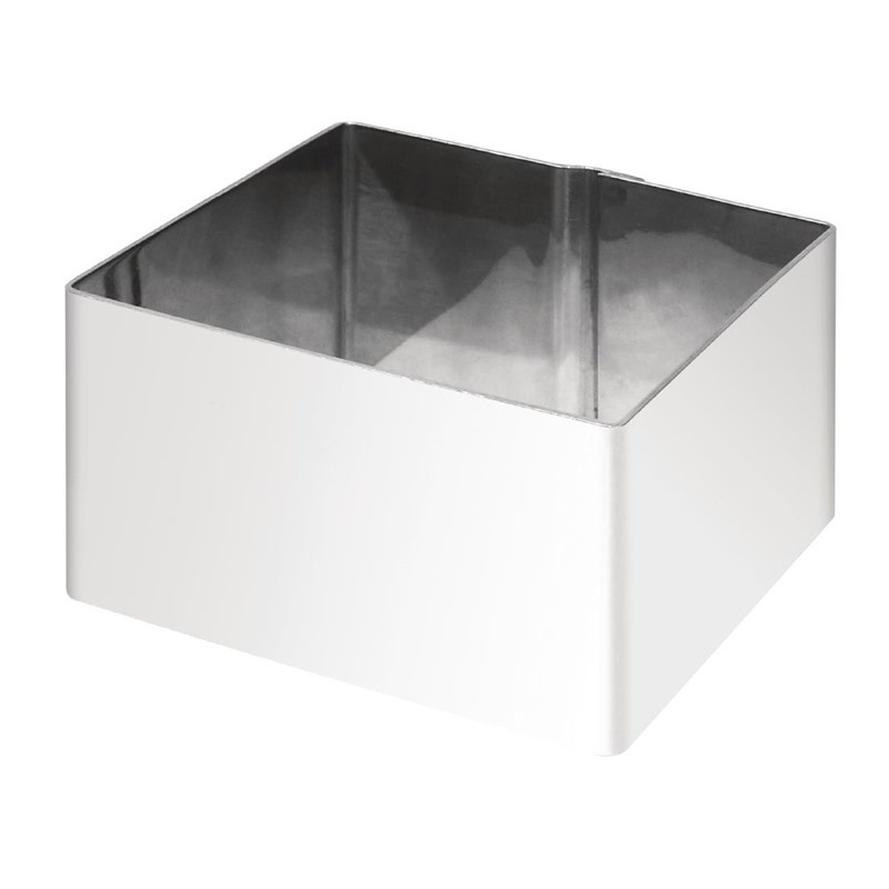 Vogue Moussering vierkant RVS | 6x6xH4 cm.