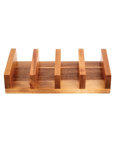 Olympia Tacohouder voor 4 taco's acaciahout | 15x12x4cm