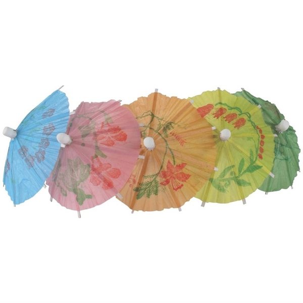 Fiesta Green Papieren parasol cocktailprikkers assorti | 144 stuks