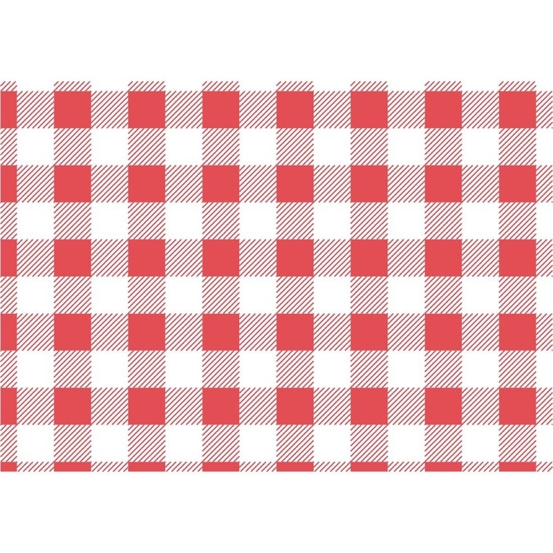 Rood Gingham vetvrij papier 19x31cm | 200 stuks, foto 2 van 3