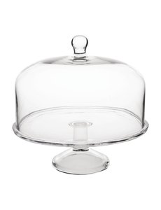 Olympia Taartstandaard glas | 30,5(Ø)x9,5(h)cm. | Past bij koepel CS014