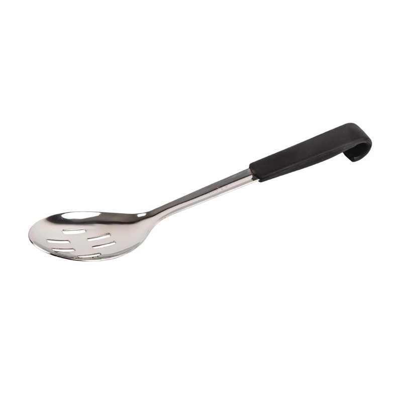 Vogue Vogue Serveerlepel geperforeerd met zwarte handgreep | 34cm