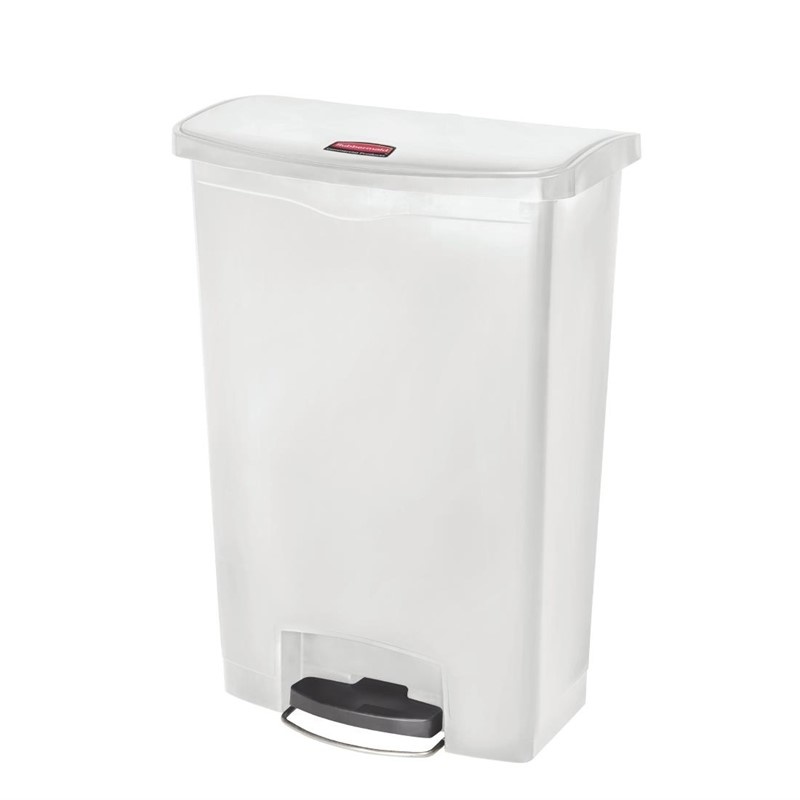 Rubbermaid Slim Jim Front Step pedaalemmer wit 90 liter | 64x40xH81 cm., foto 2 van 2