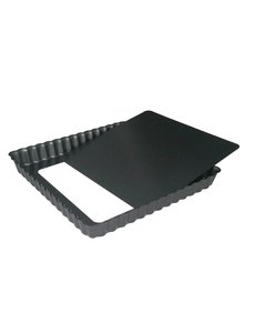 de Buyer Vierkante anti-kleef taartvorm met losse bodem | 18x18xH3cm.