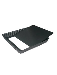 de Buyer Vierkante anti-kleef taartvorm met losse bodem | 23x23xH3cm.