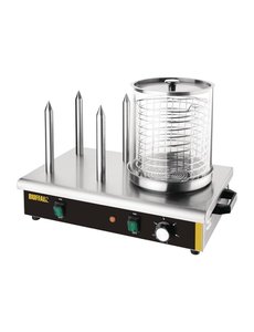 Buffalo Hotdogwarmer met 4 warmhoudpennen | 650Watt