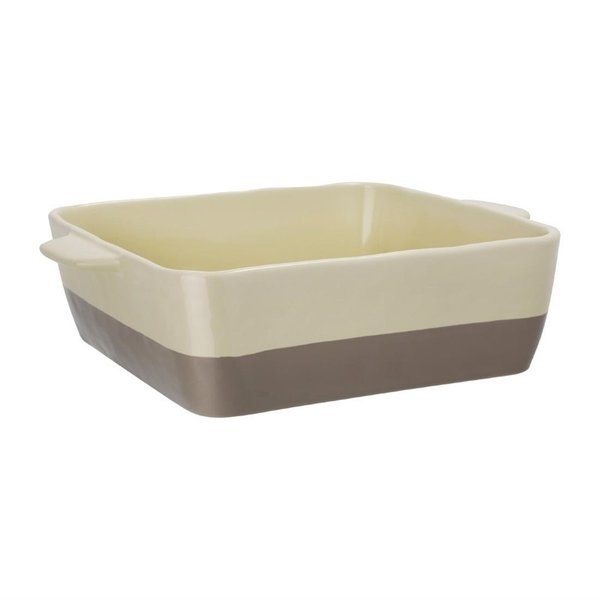 Olympia Olympia Braadslede van keramiek crème en taupe 4,2 liter | 32.5x26.5xH9cm.