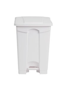 Jantex Pedaalemmer afvalbak 45 Liter wit | 40x40xH60 cm.