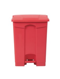 Jantex Pedaalemmer afvalbak 65 Liter rood | 50x40xH67 cm.