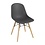 Bolero Polypropyleen stoel met houten poot grijs | Zithoogte 45cm. | Per 2 stuks
