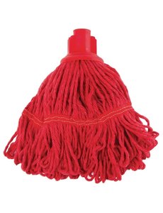 Jantex Mop antibacteriëel 50% polyester, 50% katoen rood | Ø38 cm.