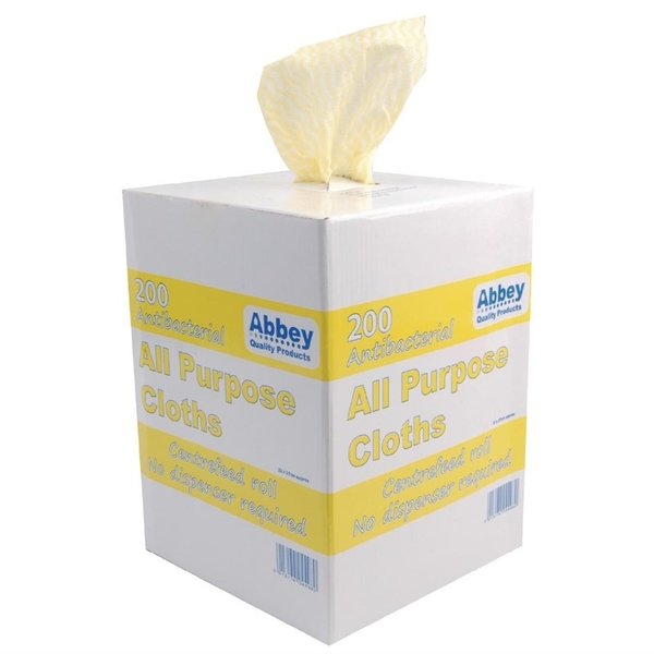 Jantex Jantex Multifunctionele antibacteriële doekjes geel | 200 stuks
