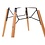 Bolero Polypropyleen stoel met houten poot wit | Zithoogte 45cm. | Per 2 stuks