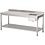 Gastro-M Gastro M RVS cheftafel met spoelbak rechts en achteropstand 85x120x70cm