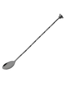 Olympia Barlepel met stamper zwart RVS | Lengte 29 cm.